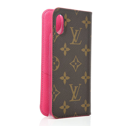 Louis Vuitton Monogram iPhone X Folio Case Rose Pop 1 of 4