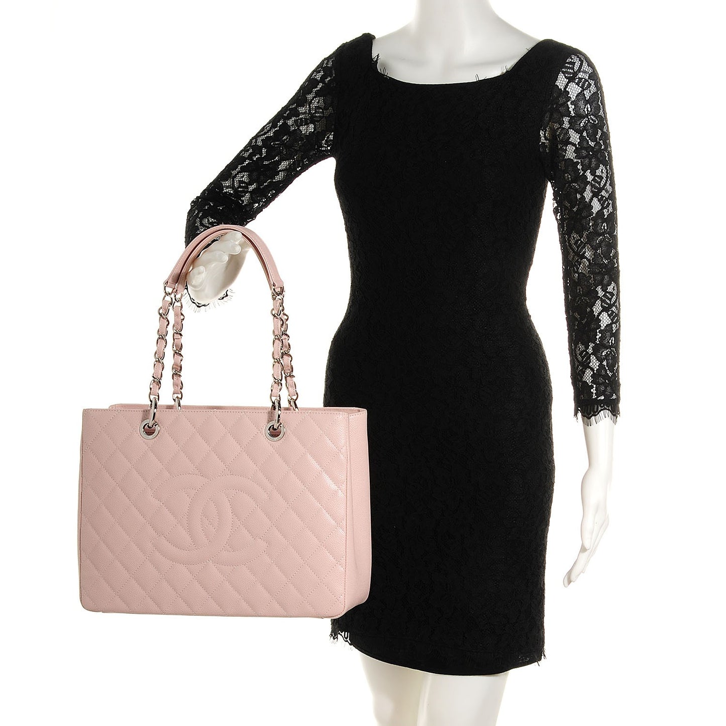 Caviar Grand Shopping Tote GST Light Pink
