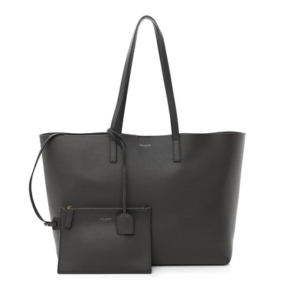 Saint Laurent Calfskin Large Shopping Tote Dark Grey 1 of 13