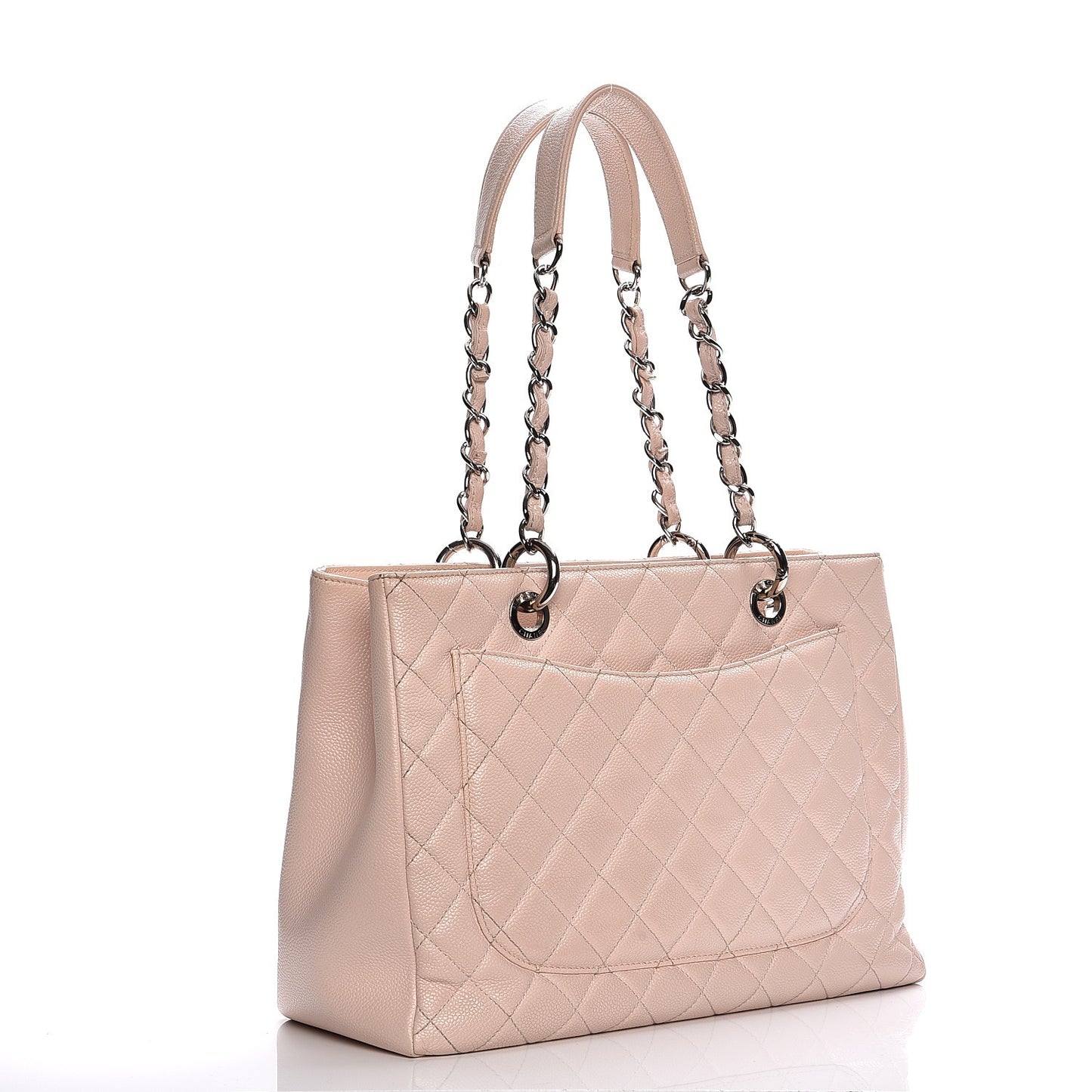 Caviar Quilted Grand Shopping Tote GST Light Pink