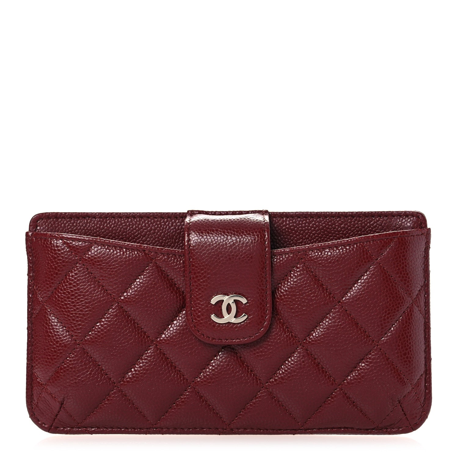 Chanel Caviar Quilted Phone Holder Wallet on Removable Chain Insert Red 1 of 6