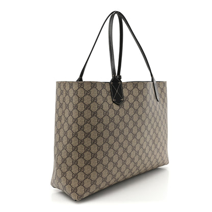 Gucci Calfskin GG Supreme Monogram Medium Reversible Tote Black 4 of 23