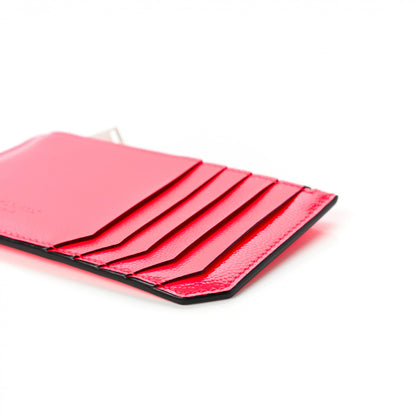 Saint Laurent Patent Grain de Poudre 5 Fragments Zip Pouch Card Holder Neon Pink 7 of 11