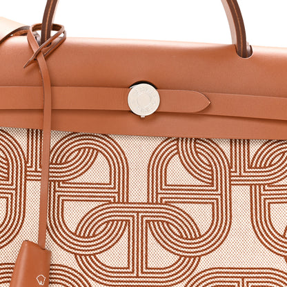 Hermes H Plume Canvas Vache Hunter Circuit 24 Herbag Zip Retourne 31 Naturel 9 of 11