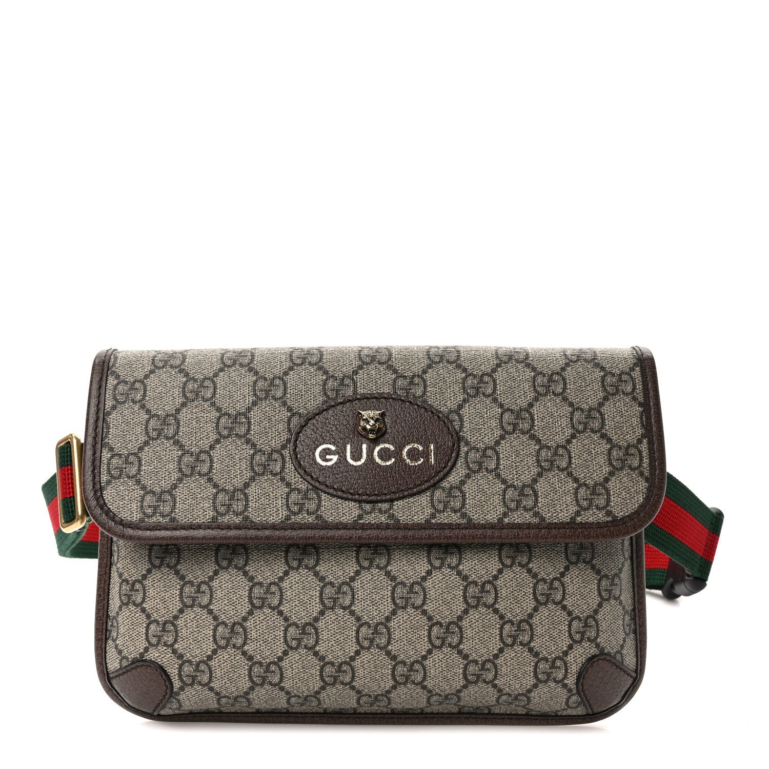 Gucci GG Supreme Monogram Neo Vintage Web Belt Bag Brown 1 of 9