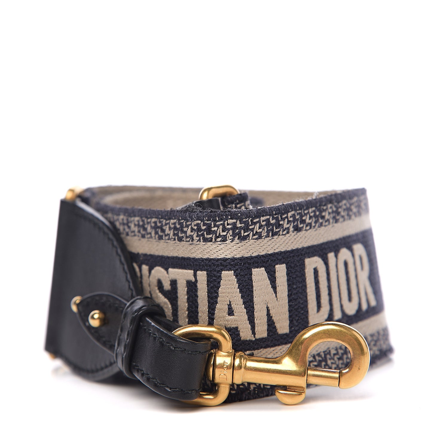 Canvas Embroidered Shoulder Strap Blue
