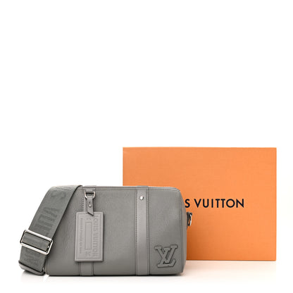Louis Vuitton Grained Calfskin Aerogram City Keepall Gris 11 of 11