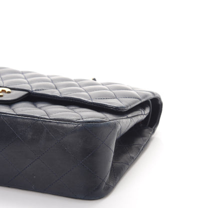 Chanel Lambskin Quilted Medium Double Flap Navy 10 of 15