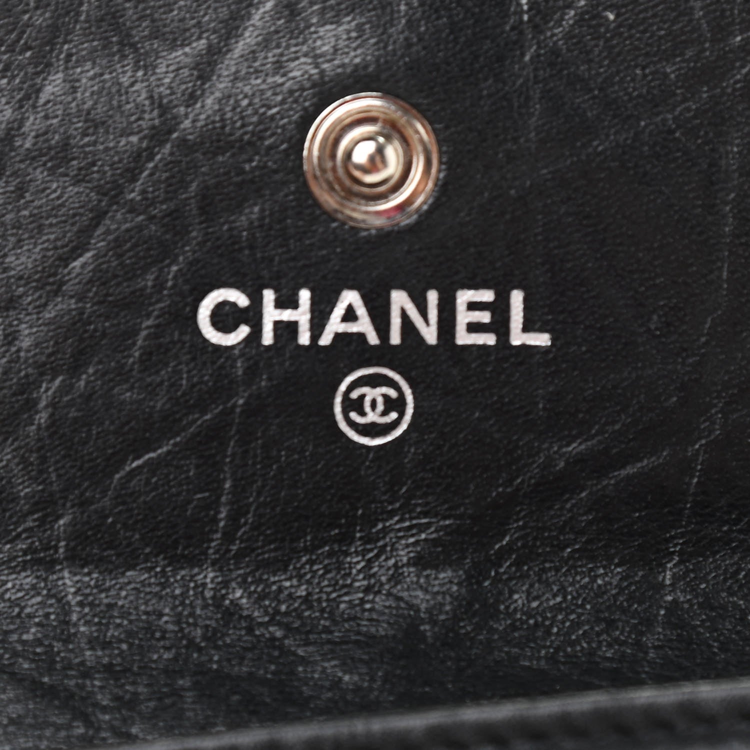Chanel Calfskin Quilted Cambon Key Holder Case Black 6 of 8