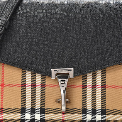 Burberry Derby Calfskin Vintage Check Small Macken Crossbody Bag Black 9 of 11