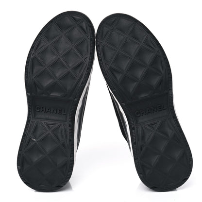 Chanel Velvet Calfskin Mixed Fibers CC Sneakers 36.5 Black 5 of 5
