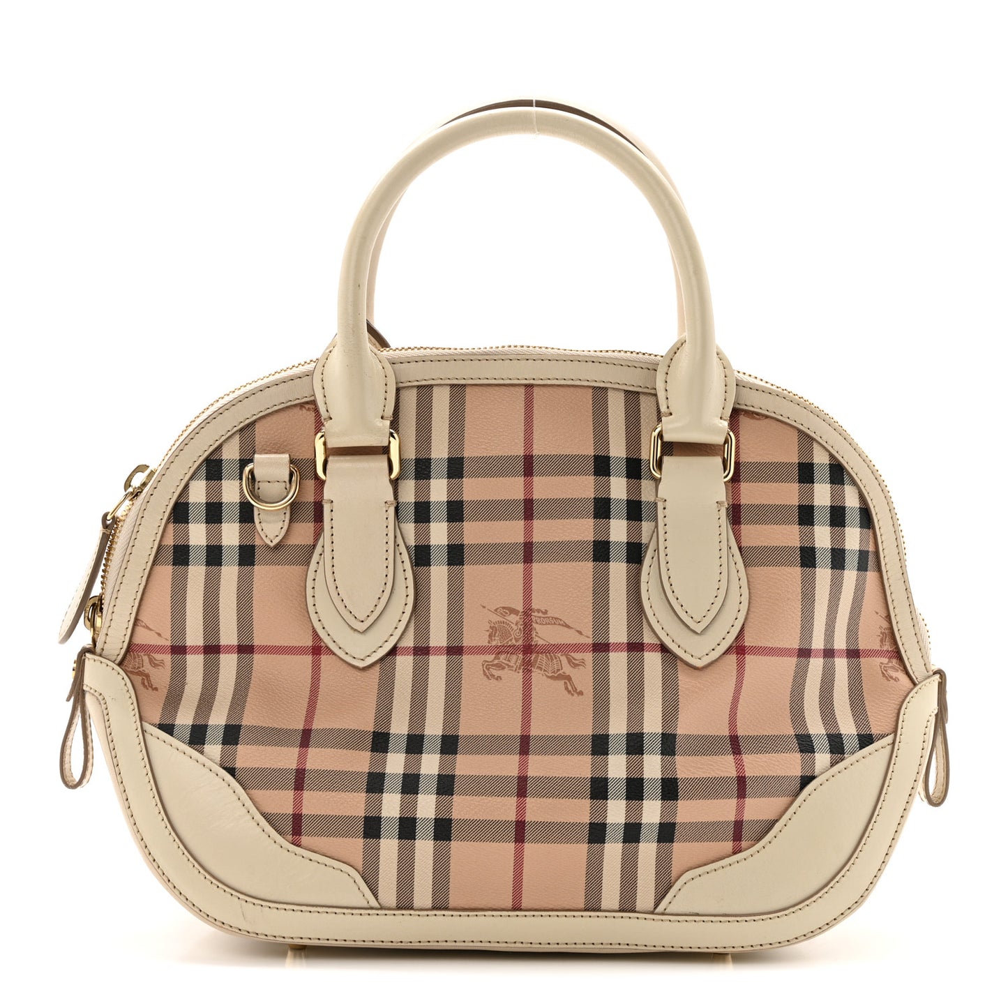 Haymarket Check Small Orchard Bowling Bag White