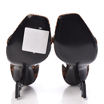 Saint Laurent Calf Hair Leopard Opyum 110 Sandals 37 Brown 5 of 9