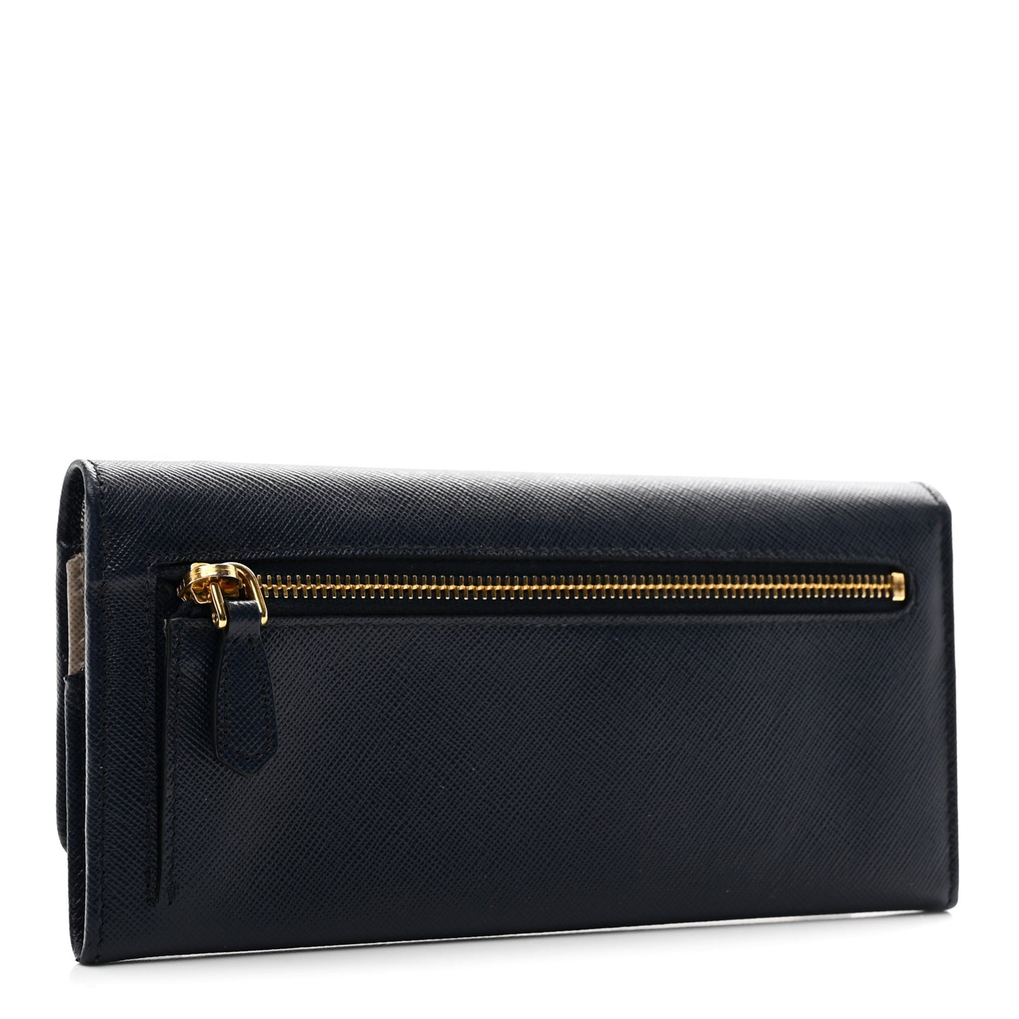 Saffiano Metal Continental Flap Wallet Baltico Argento