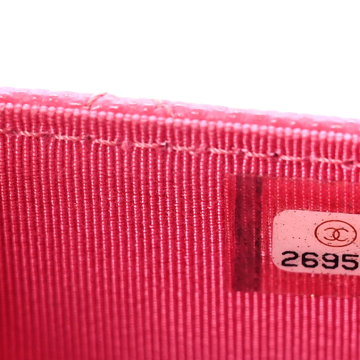 Caviar Quilted Flap Card Holder Wallet Pink