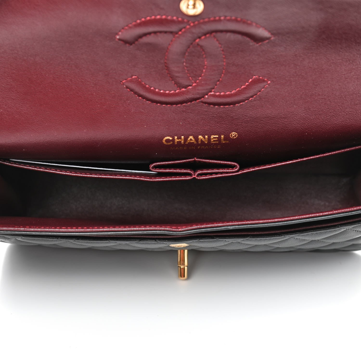 Chanel Lambskin Quilted Medium Double Flap Black 4 of 4