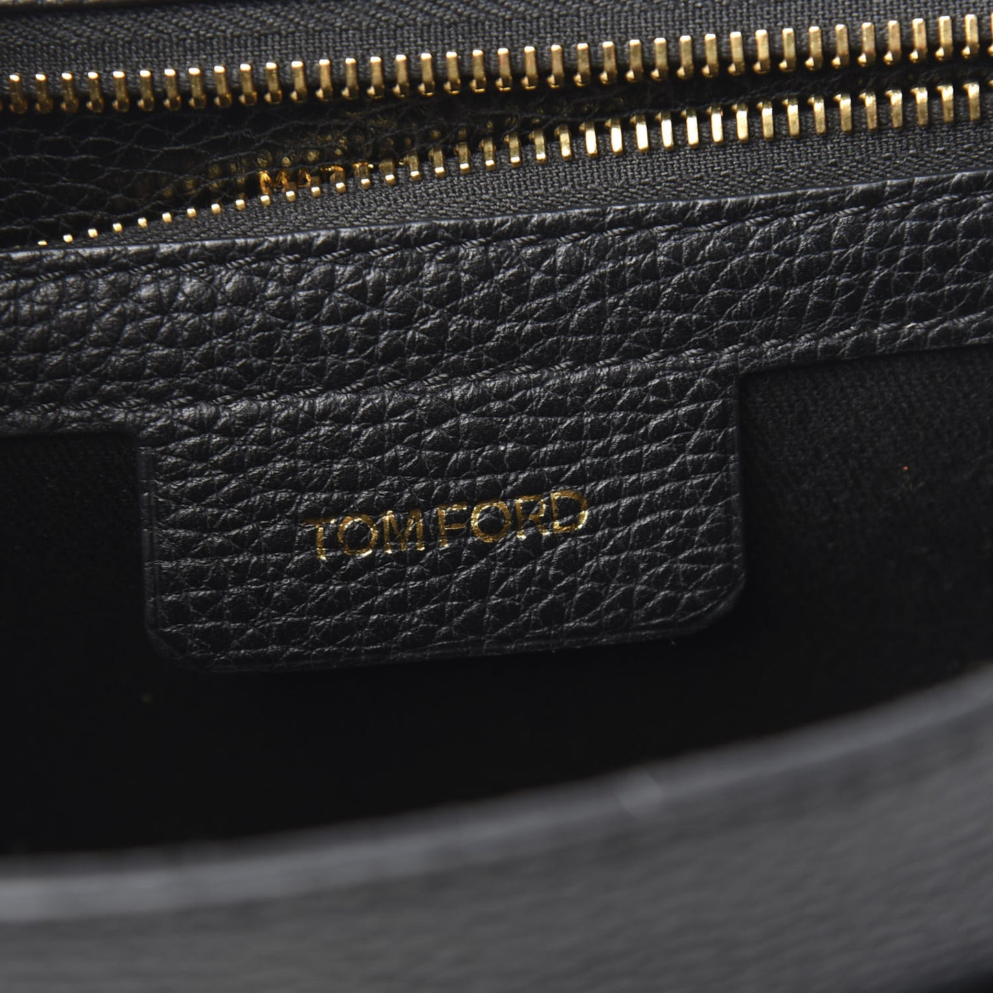 Grained Calfskin Briefcase Black