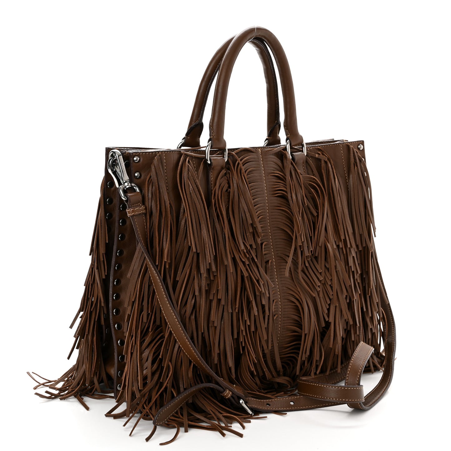 Nappa Fringe Shopping Tote Noce