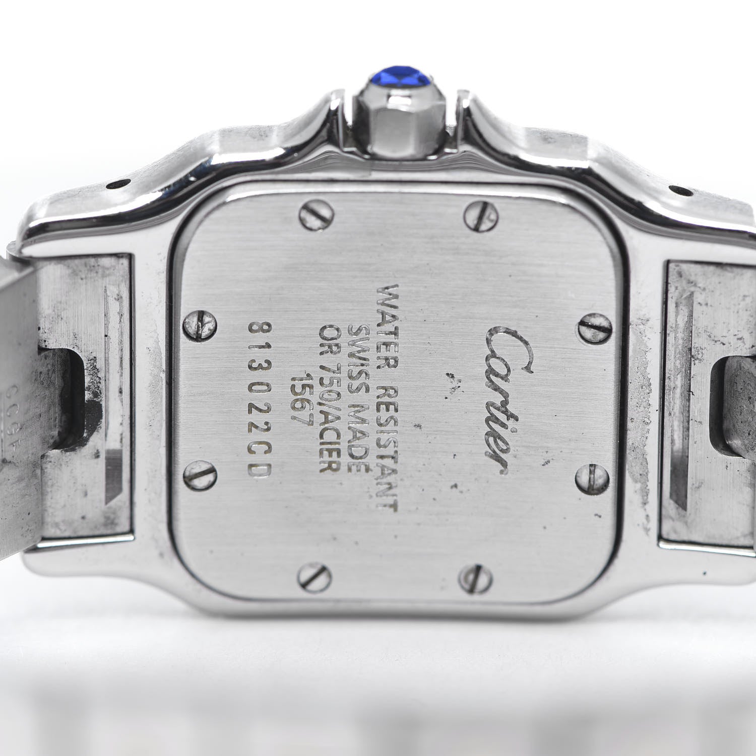 Cartier Stainless Steel 18K Yellow Gold 24mm Santos De Cartier Galbee Quartz Watch 4 of 4