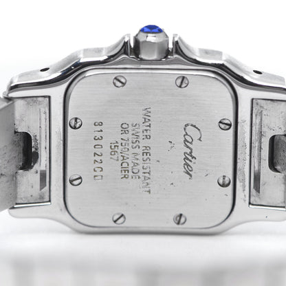 Cartier Stainless Steel 18K Yellow Gold 24mm Santos De Cartier Galbee Quartz Watch 4 of 4