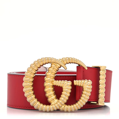 Gucci Moon Calfskin Torchon Double G 40mm Belt 95 38 Hibiscus Red 1 of 5