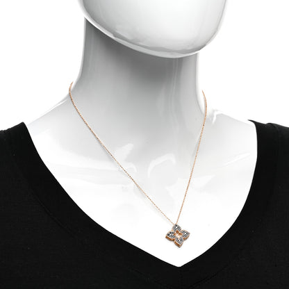 Roberto Coin 18K Rose Gold Diamond Petite Venetian Princess Flower Pendant Necklace 2 of 5