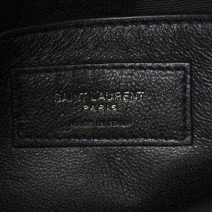 Saint Laurent Crinkled Calfskin Matelasse Monogram Baby Niki Chain Satchel Black 5 of 7