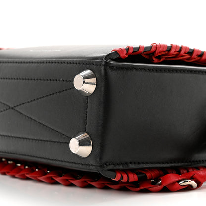 Alexander McQueen Calfskin Lace-Up Box Shoulder Bag 16 Black Red 8 of 8