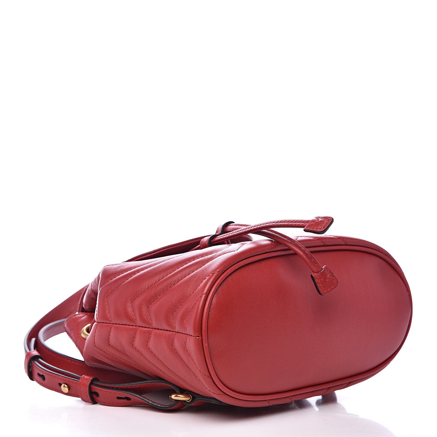 Calfskin Matelasse GG Marmont Flap Backpack Hibiscus Red