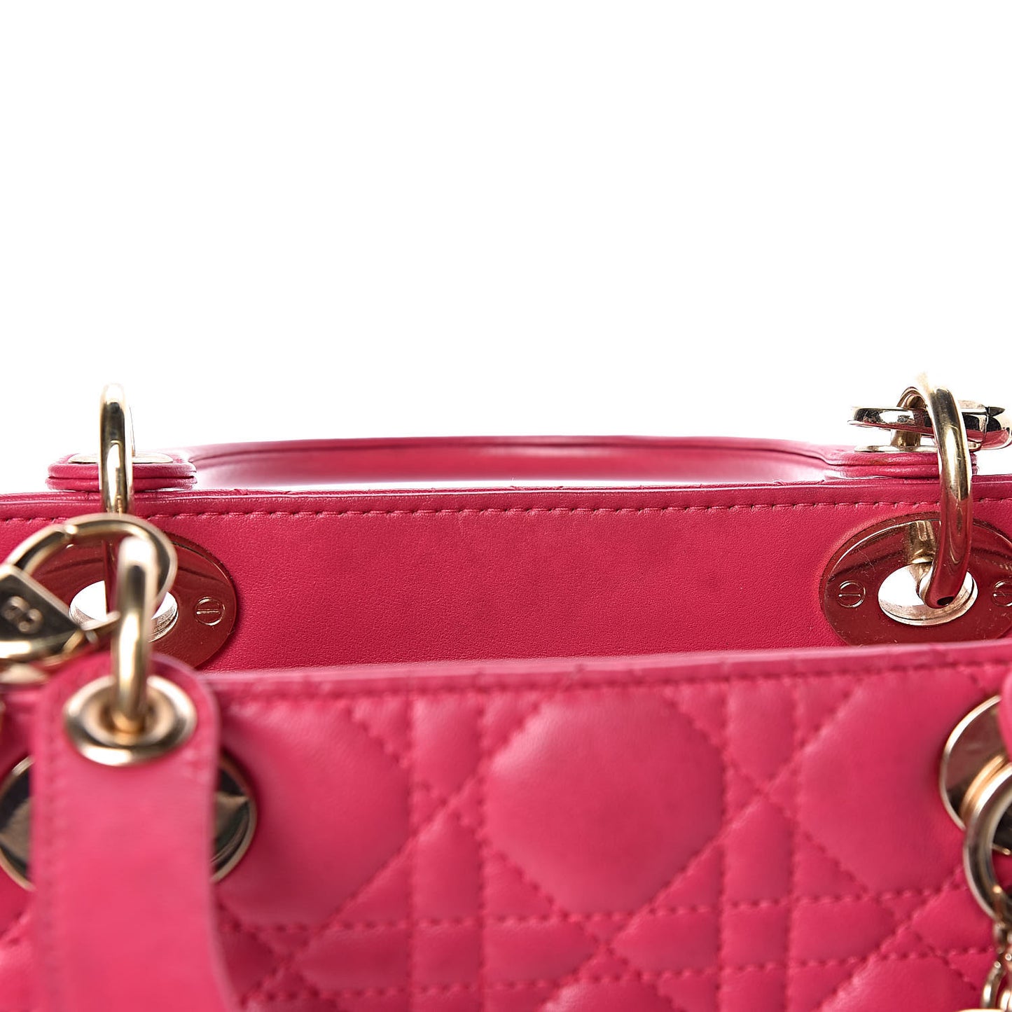 Lambskin Cannage Medium Lady Dior Pink