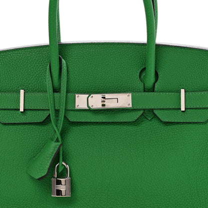 Hermes Taurillon Clemence Birkin 30 Menthe 8 of 10