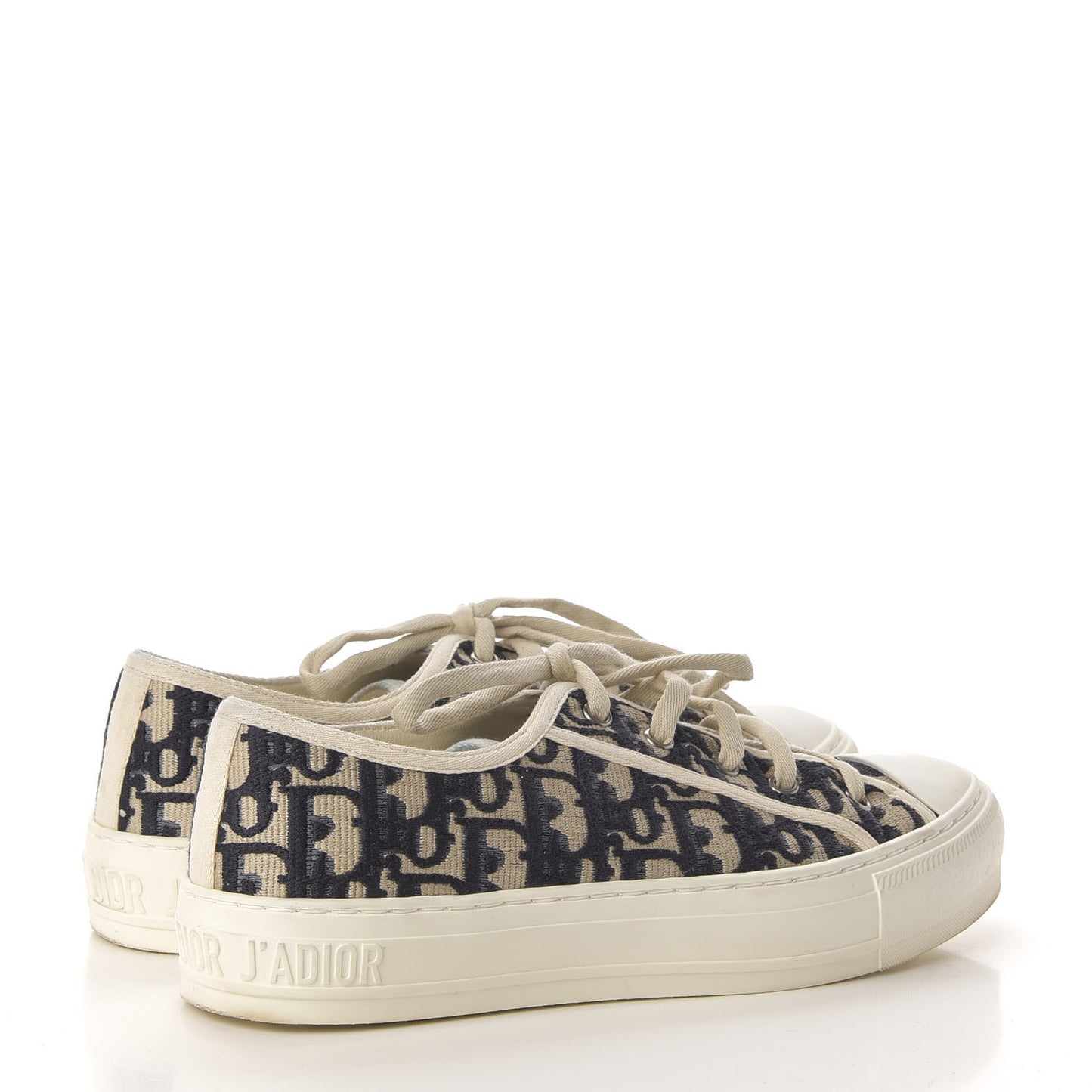 Canvas Oblique Walk'N'Dior Low Top Sneakers 38 Deep Blue