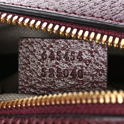 Gucci Monogram Textured Dollar Calfskin Small Horsebit 1955 Shoulder Bag Sahara Rubino Chardonnay 7 of 9