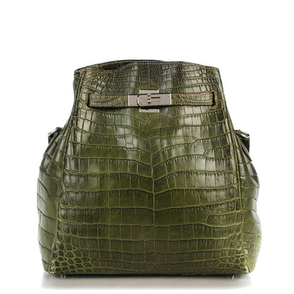 Hermes Shiny Niloticus Crocodile Kelly Sport 26 Vert Olive 1 of 20