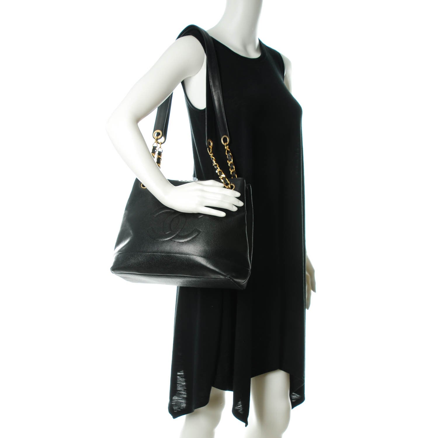 Chanel Caviar CC Shoulder Bag Black 2 of 8