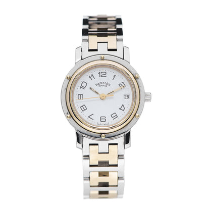 Hermes Stainless Steel 24mm Clipper Quartz Watch Gold 1 of 5