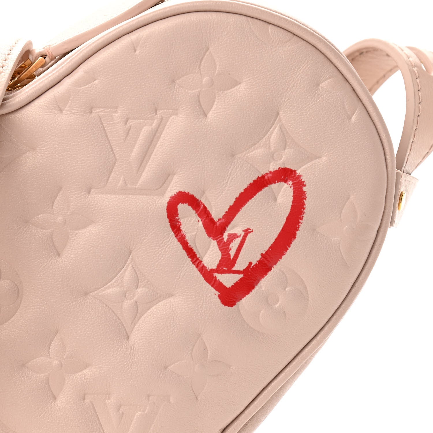 Louis Vuitton Lambskin Embossed Monogram Fall In Love Sac Coeur Light Pink 7 of 9