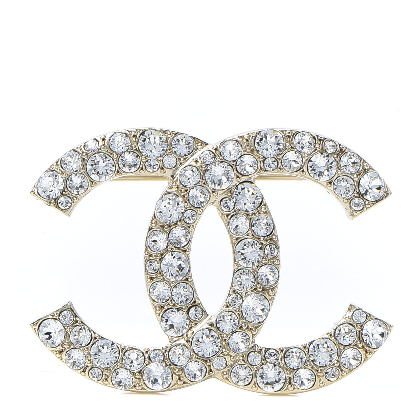 Crystal Palais Garnier CC Brooch Gold