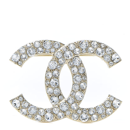 Chanel Crystal Palais Garnier CC Brooch Gold 1 of 4