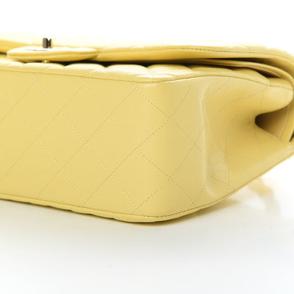 Chanel Caviar Quilted Jumbo Double Flap Yellow 10 of 11