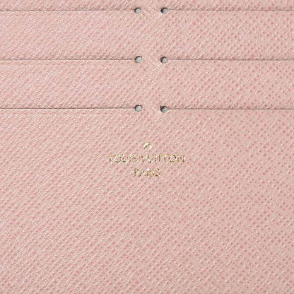 Louis Vuitton Calfskin Felicie Card Holder Insert Rose Ballerine 6 of 9