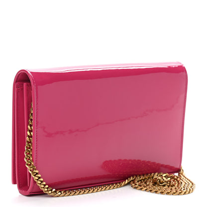 Saint Laurent Patent Calfskin Monogram Kate Wallet On Chain Fresh Fuxia 3 of 11