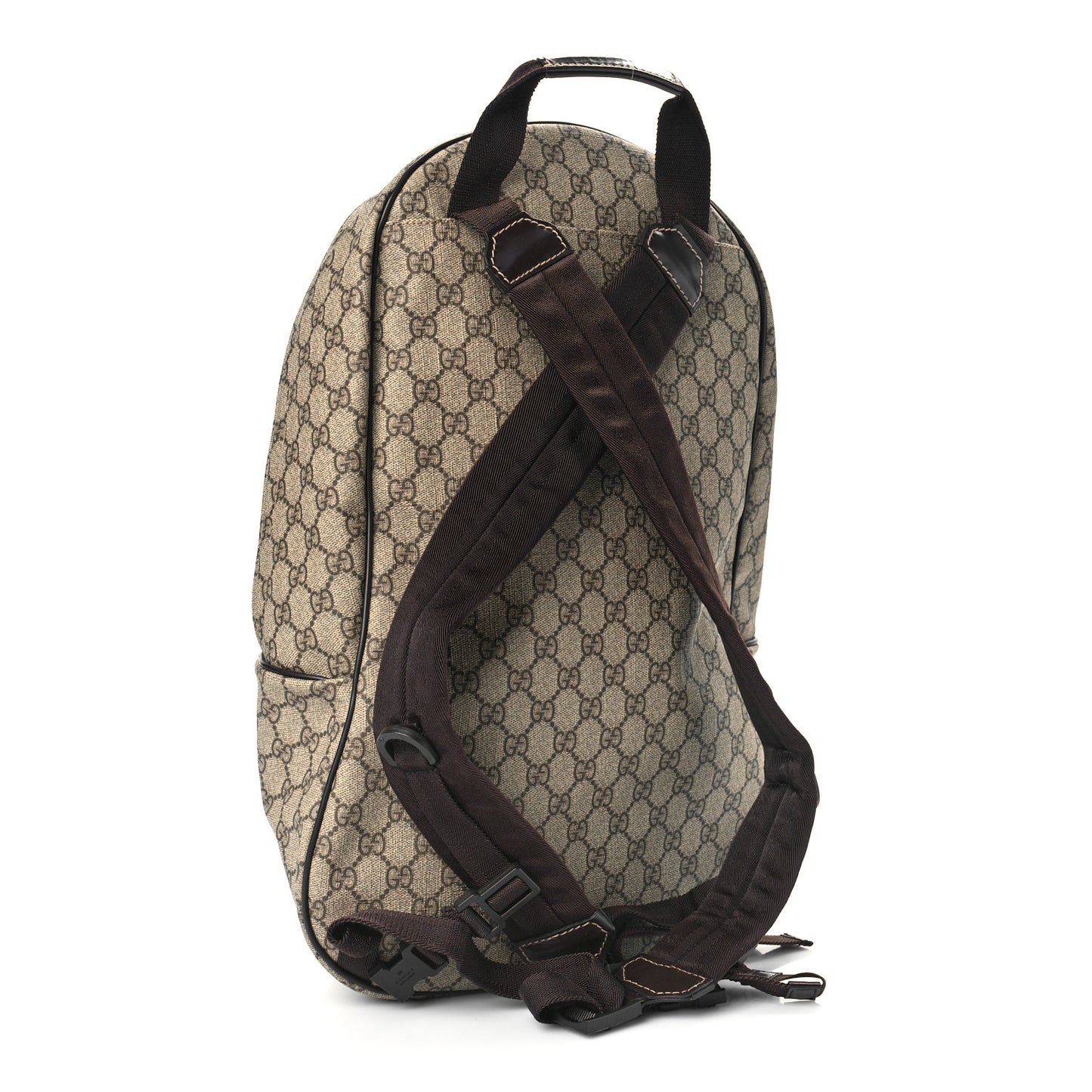 GG Plus Monogram Interlocking G Medium Backpack Dark Brown