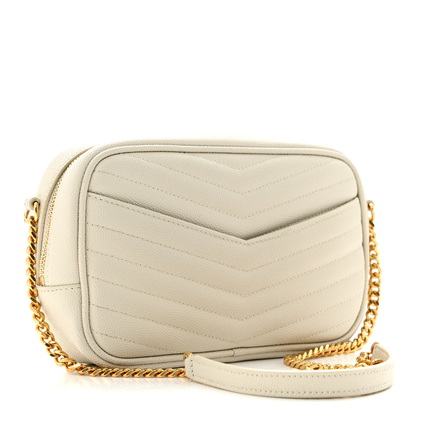 Grain De Poudre Matelasse Monogram Mini Lou Camera Bag Crema Soft