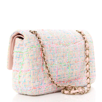 Chanel Tweed Quilted Medium Double Flap Multicolor 3 of 11