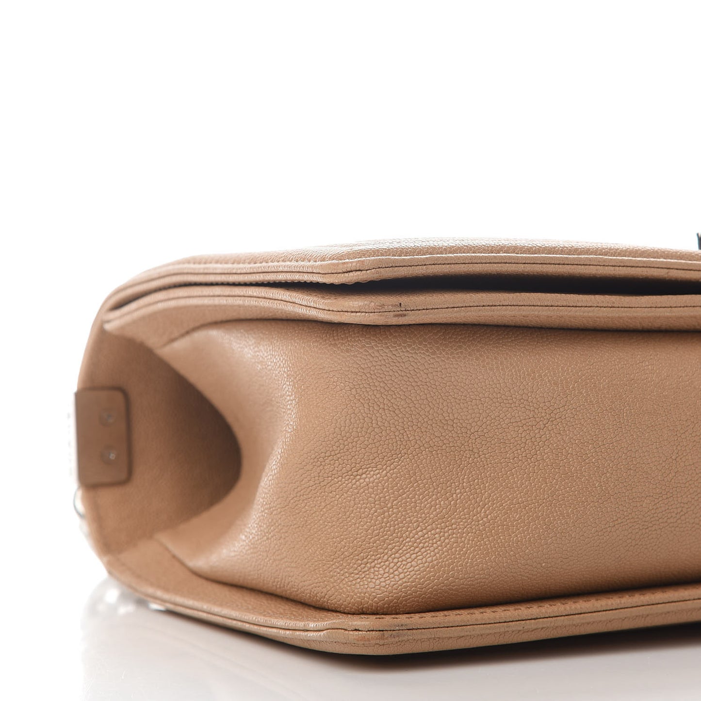 Caviar Quilted Medium Boy Flap Beige
