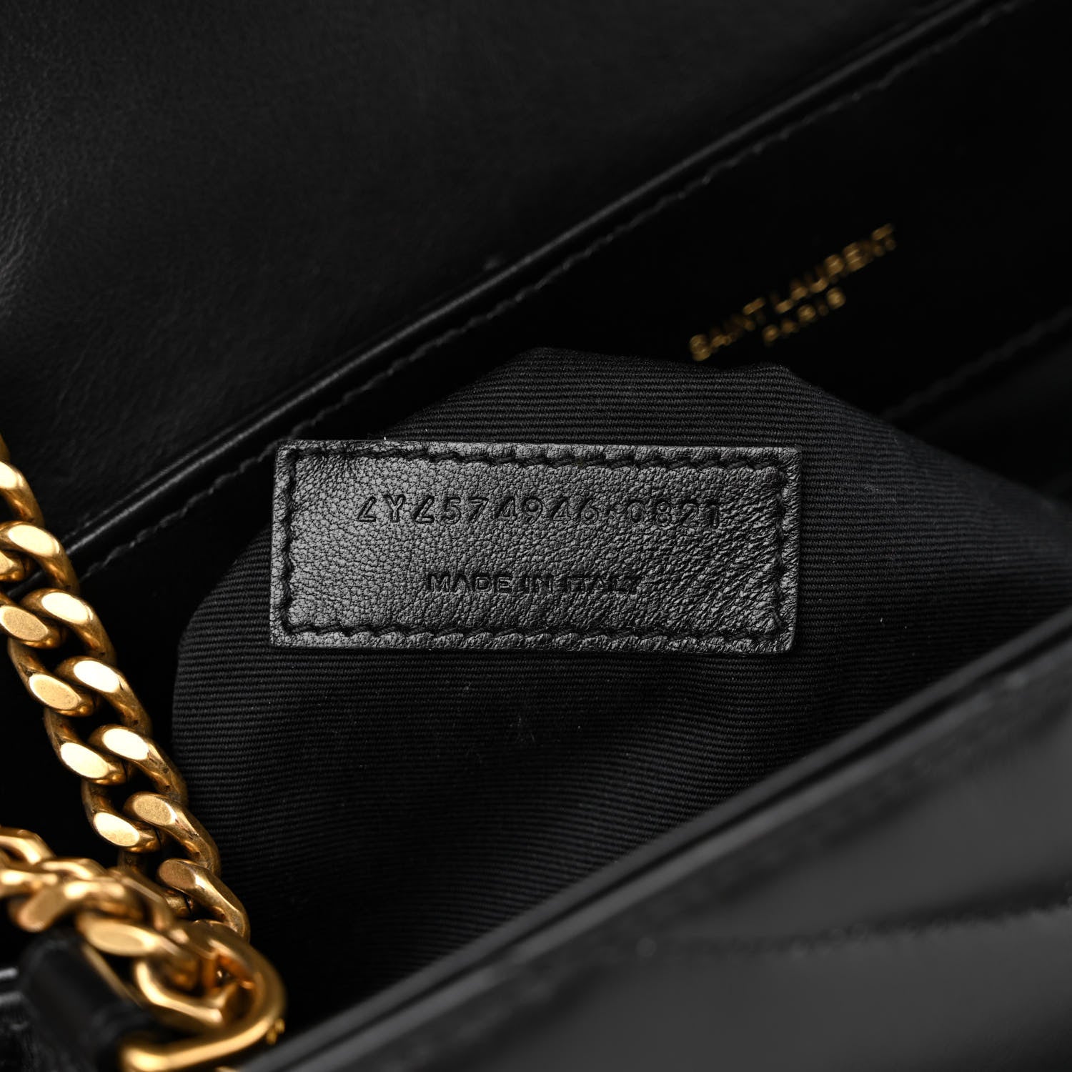 Saint Laurent Calfskin Y Quilted Monogram Medium Loulou Chain Satchel Black 7 of 13