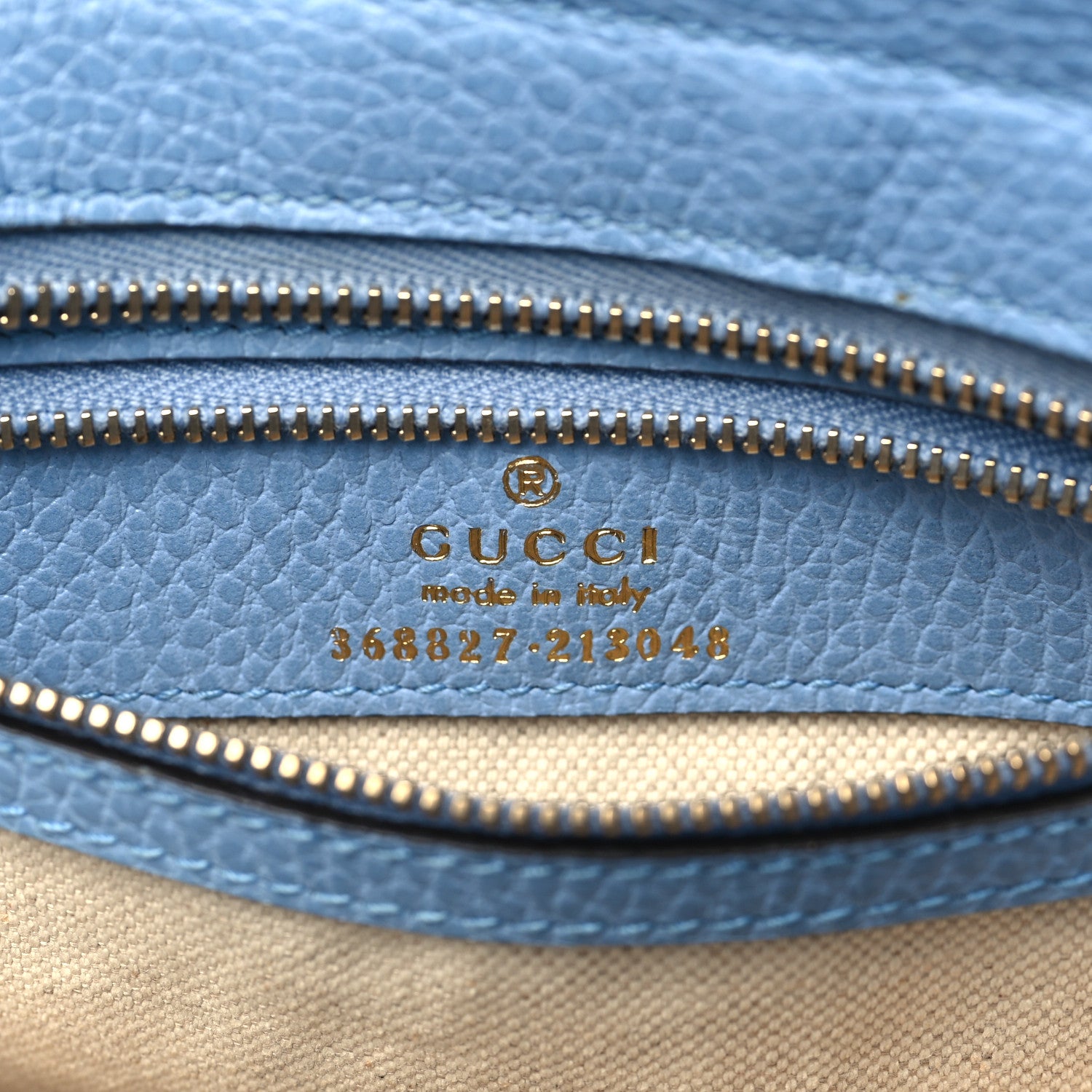 Gucci Dollar Calfskin Mini Swing Top Handle Bag Mineral Blue 6 of 9