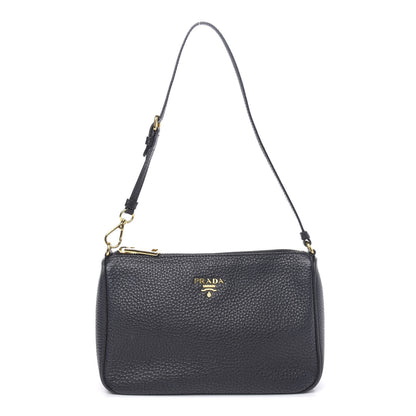 Prada Vitello Daino Pochette Bag Black 1 of 10