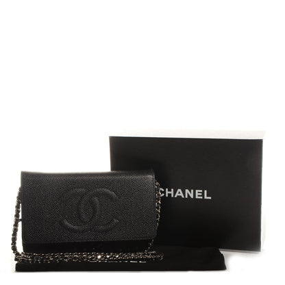 Chanel Caviar Timeless CC Wallet on Chain WOC Black 5 of 9